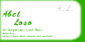 abel loso business card